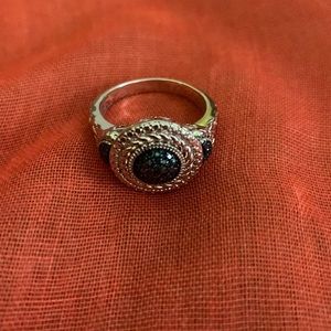 Black Spinel Sterling Silver Ring. 🖤
